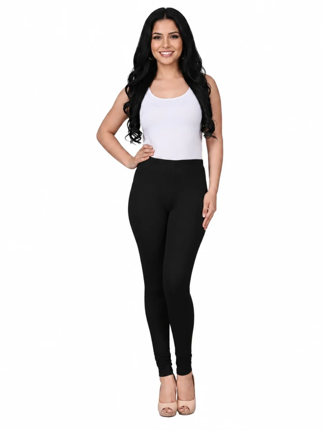 Classic Black Full-Length Stretch Leggings
